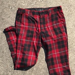Pacsun Red Plaid Pants